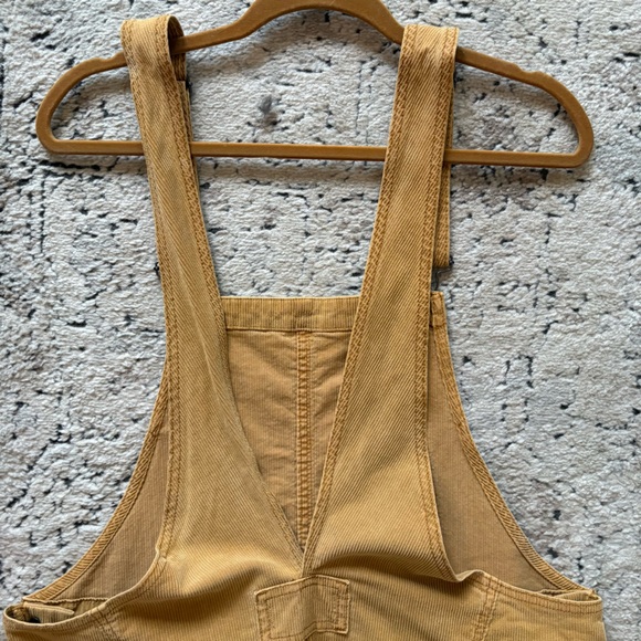 Free People like-new tan/yellow Corduroy skirtall Dress - Picture 7 of 15